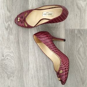 Jimmy Choo peep toe heels size 38.5